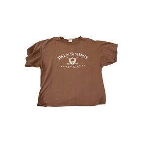 Brown Vintage Palm Springs California Men's Shirt Size XL
